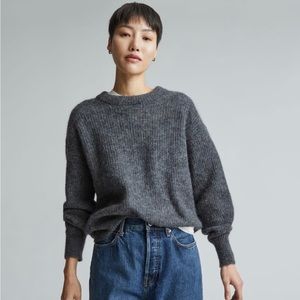 Everlane The Alpaca Crew In Charcoal